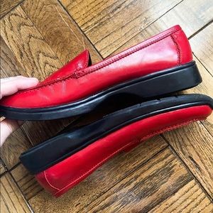 vintage red loafers